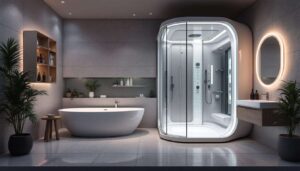 Badezimmer 2026: Die begehbare Dusche ist überholt – diese futuristische Kabine setzt sich durch